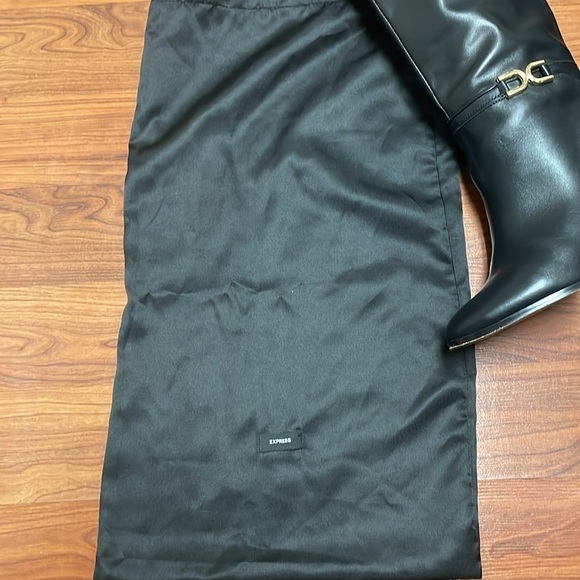 Express leather buckle heeled tall boots size 9 - Picture 15 of 16